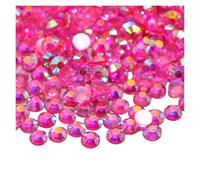 Strass Thermocollant Lot de 500 à 1000 strass AB transparents en résine non thermocollante dos plat for nail art, bijoux, décorations vêtements, coller(Light Rose,2mm 1000pcs)