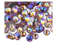 Strass Thermocollant SS3-SS30 1440 pièces Cristal Jaune 3D Nail Art Décorations Strass à dos plat Colle non HotFix(Ss10-1440pcs)