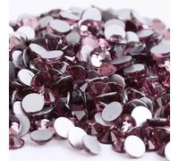 Strass Thermocollant Strass 3D en verre rose clair for Nail Art, décorations cristal Non correctrices, ss3 ss4 ss5 ss6 ss8 ss10 ss12 ss16 ss20 ss30(Light Amethyst,SS4 1440pcs)