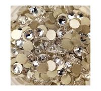 Strass Thermocollant Strass à paillettes AB/base dorée transparente, non thermocollants, SS3-SS40, dos plat, strass et tissu, décorations for ongles(Clear,S3-s20 Mix 1440pcs)