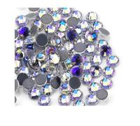 Strass Thermocollant Strass à paillettes multicolores dos plat, thermocollants, for nail art, couture et décoration de tissu(Sky purple,SS30-288Pcs)