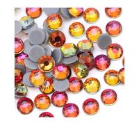 Strass Thermocollant Strass à paillettes multicolores dos plat, thermocollants, for nail art, couture et décoration de tissu(Red flame,SS30-288Pcs)