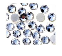 Strass Thermocollant Strass AB transparents non thermocollants à dos plat, cristaux en verre, strass pailletés for vêtements d'ongles 3D, mariage(Clear-Silver Back,SS4 1440pcs)