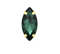 Strass Thermocollant Strass colorés œil de cheval à coudre avec griffe dorée en cristal verre sur pierre for accessoires vestimentaires(Blue Zircon,9x18mm 20pcs)