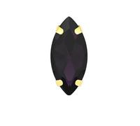 Strass Thermocollant Strass colorés œil de cheval à coudre avec griffe dorée en cristal verre sur pierre for accessoires vestimentaires(Amethyst,5x10mm 50pcs)