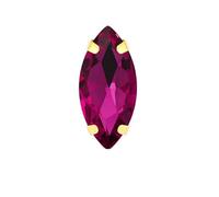 Strass Thermocollant Strass colorés œil de cheval à coudre avec griffe dorée en cristal verre sur pierre for accessoires vestimentaires(Rose,4X8mm 50pcs)