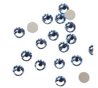 Strass Thermocollant Strass en cristal de fixation à dos plat, non thermocollants, for sacs, vêtements, nail art, DIY(106 Lt Sapphire,1.4mm SS4 1440pcs)