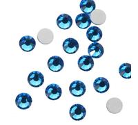 Strass Thermocollant Strass en cristal de fixation à dos plat, non thermocollants, for sacs, vêtements, nail art, DIY(109 Capri Blue,1.4mm SS4 1440pcs)