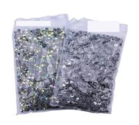 Strass Thermocollant Strass en cristal HotFix avec colle sur le dessous, toutes tailles, for couture et tissu, vêtements, chaussures, sacs, décoration(Clear,10-1440pcs)