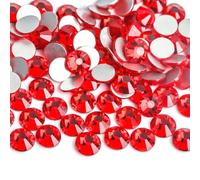 Strass Thermocollant Strass en verre 3D for Nail Art, décorations cristal Non correcteurs for(Light Siam,SS3 1440pcs)