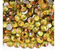 Strass Thermocollant Strass Non correcteurs à paillettes SS3-SS34, pierres précieuses en verre, diamant dos plat for Nail Art, breloques for ongles, robe(Citrine Light,SS30-2880pcs)