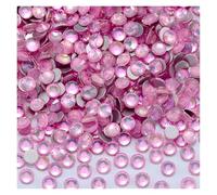 Strass Thermocollant Strass non thermocollants, série Bling Crystal Opal, cristaux à dos plat en verre super pailleté for nail art DIY, breloques(Crystal Coral Pink,SS30-288PCS)