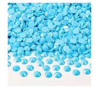 Strass Thermocollant Strass opaques solides 3-5 mm, 5000/2500/1500 pièces, strass plats non thermocollants for ongles(Lt.Sapphire,5mm-1500pcs)