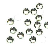 Strass Thermocollant Strass ronds colorés non thermocollants à dos plat for vêtements, accessoires et robes(Light green,25mm 25pcs)