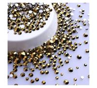 Strass Thermocollant Strass ronds pailletés de différentes tailles, fond argenté, non thermocollants, petite taille, for décoration d'ongles et de vêtements(Aurum)