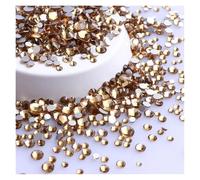 Strass Thermocollant Strass ronds pailletés de différentes tailles, fond argenté, non thermocollants, petite taille, for décoration d'ongles et de vêtements(LT Colorado Topaz)