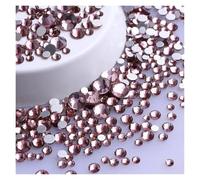 Strass Thermocollant Strass ronds pailletés de différentes tailles, fond argenté, non thermocollants, petite taille, for décoration d'ongles et de vêtements(Light Amethyst)