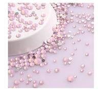 Strass Thermocollant Strass ronds pailletés de différentes tailles, fond argenté, non thermocollants, petite taille, for décoration d'ongles et de vêtements(Pink Opal)