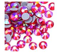 Strass thermocollants multicolores AB SS6-SS30, super paillettes, à repasser, for nail art, tissu et vêtement(Light siam AB,SS6-1440Pcs)