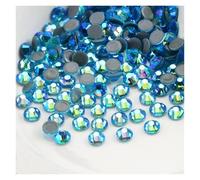 Strass thermocollants multicolores AB SS6-SS30, super paillettes, à repasser, for nail art, tissu et vêtement(Aquamarine AB,SS6-SS30 Mix 1200pcs)