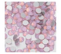 Strass thermocollants Strass à coller en verre dos plat SS3-SS34, pierres cristal non thermocollantes for décoration d'ongles, vêtements et tissus(Pink,SS16 1440PCS)