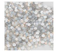 Strass thermocollants Strass à coller en verre dos plat SS3-SS34, pierres cristal non thermocollantes for décoration d'ongles, vêtements et tissus(White,SS30 288PCS)