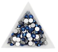 Strass Thermocollants Strass à paillettes en cristal rouge foncé clair for Nail Art, décorations en verre SS3-SS30 Non correctrices for Nail Art(Metallic Blue,SS10 1440pcs)