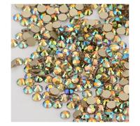 Strass thermocollants Strass en verre à dos plat SS3-SS50, paillettes, base argentée, cristal, non thermocollant, for maquillage et ongles(Ghost Light,SS50-144Pcs)