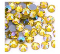 Strass Thermocollants Strass thermocollants multicolores AB SS6-SS30, super paillettes, à repasser, for nail art, tissu et vêtement(Citrine AB,SS30-288Pcs)