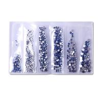 Strass transparents pour ongles - Mélange de strass à dos plat - Pour fournitures artistiques