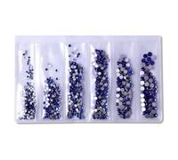 Strass transparents pour ongles - Mélange de strass à dos plat - Pour fournitures artistiques