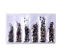 Strass transparents pour ongles - Mélange de strass à dos plat - Pour fournitures artistiques