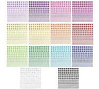 Strass Visage Auto-AdhÉSif Bling Maquillage Strass Pierres PrÉCieuses Autocollants pour DIY Artisanat Nail Body Maquillage Décoration (Coloré)