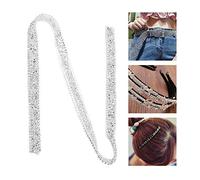 Strass Wrap Roll Sparkle Cristal Strass Ruban Appliques pour la décoration de fête de mariage Robes de bal Ceinture Applique Clip de Cheveux 1 Jardin[Mine d'argent]Rubans
