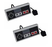 Straße Game 2 Manettes de Jeu Compatible Console Nintendo NES, 1,60m de Câble, Boutons A/B/Start/Select - Gris
