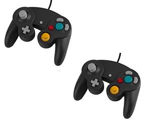 Straße Game Lot de 2 Manettes Filaire pour Nintendo Wii, Wii U et GameCube - 1,70 m - Noir