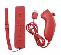 Straße Game Télécommande Wiimote + Nunchuck pour Nintendo Wii et Wii U - Rouge