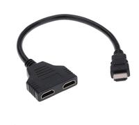 Straße Tech Câble Répartiteur HDMI 1 Entrée Mâle vers 2 Sorties Femelles - Connecter 1 Source HDMI à 2 Écrans TV, Moniteur ou Projecteur