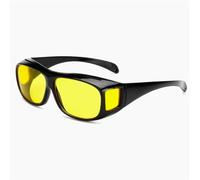 Straße Tech Lunettes de Conduite de Nuit - Sur-lunettes Vision Nocturne Anti-Éblouissement - Verres Jaunes - Mixte Adulte - Sécurité et Confort de Conduite