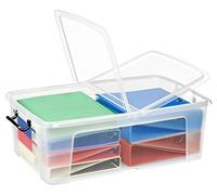 CEP Office Solutions – Boîte de rangement 50 L – Couvercle papillon, poignées, transparent