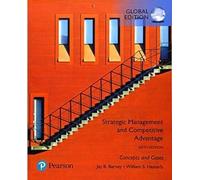 Strategic Management and Competitive Advantage Concepts and Cases Global Edition by William Hesterly William Hesterly (Auteur)
