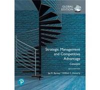 Strategic Management and Competitive Advantage Concepts Global Edition by William Hesterly William Hesterly (Auteur)
