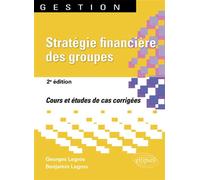 Stratégie financière des groupes - 2e édition Cours et 40 études de cas corrigés - Georges Legros - Ellipses - broché - Etude