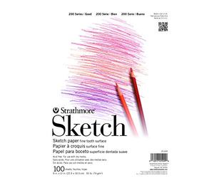 Strathmore 25-509 200 Series Bloc de croquis relié avec bande adhésive 22,9 x 30,5 cm 100 feuilles