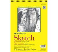 Strathmore Artist – Bloc de croquis Pro‑Art 350900 – Papier spiralé 9 x 30,5 cm – 100 feuilles