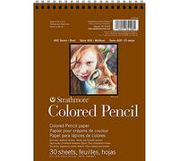 Strathmore STR-477-6 No.100 Bloc à Crayons Blanc, 15,2 x 20,3 cm, Papier, 15,2 x 20,3 cm