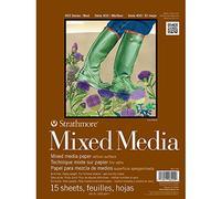 STRATHMORE Série 400 - Bloc Mixed Media 15 feuilles 22.8 x 30.5 cm - 300g/m² - Vélin