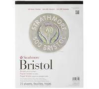 Strathmore (580-62 500 Series Bristol, surface vélin double épaisseur, 27,9 x 35,6 cm, blanc, 15 feuilles