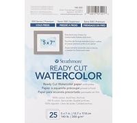 Strathmore Artist Aquarelle prédécoupé 200-300 pressé à froid 12,7×17,8 cm 25 feuilles Multicolore