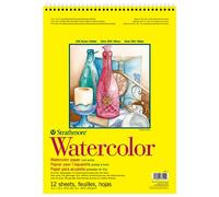 Strathmore Bloc de Papier Spirale Aquarelle 28 x 38,1 cm, 12 Feuilles, Blanc, 27,9 x 38,1 cm
